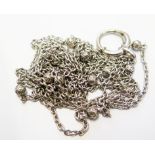 A silver muff chain