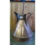 A copper funnel, 50cm high