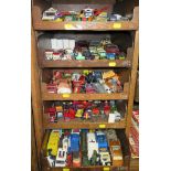 A collection of loose diecast models, play worn