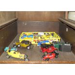 A collection of loose Matchbox toys