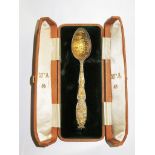 A silver and silver gilt spoon commemorative Queen Victorian's 60 years reign in original