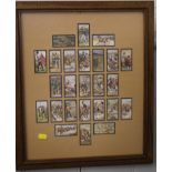 19th century Italian school A naive view of Pesto 15cm x 22cm A framed set of Players cigarette