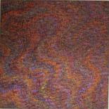 Elaine Binns Abstract Patterns 91cm square, signed verso And four other works by the same artist (