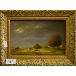 Nicholas Marsh Landscape in stormy sky Initialled and dated '70, 14cm x 22cm And two other small