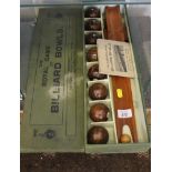 An early 20th Century Taylor-Rolph Billiard Bowls set in original box