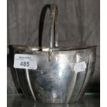 A Georgian silver swing handle basket, as found
