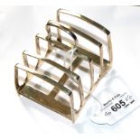 A four division silver toast rack