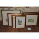 After Beatrice Parsons Four garden views Reproduction prints, 10cm x 14cm And another cottage view