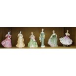 Four Royal Doulton figures: Camellia HN2222, Lorna HN2311, Fair Lady HN2193, The Ballerina HN2116; A