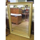 A modern gilt framed mirror, 44cm x 76cm