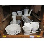 A Rosenthal coffee service, with waisted coffee pot and cream jug, bird and basket of flower pattern