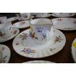 A Royal Worcester Roanoke pattern part tea service and an invalid drinking cup