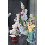 A Royal Doulton 'Mystic Bunnykins' figure of a mouse dressed as a wizard, 12cm high, another Royal