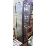 A mahogany framed glazed display cabinet, of square form, 170cm high