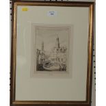 A. Cust 'Utrecht' Signed and dated 1821, pen and ink drawing, 18cm x 13.5cm