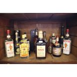 A selection of spirits including 2 litre bottle of Haig, also Ballentines, Glenfiddich and Remy