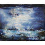 20th century Stormy Seascape Oil on canvas, 61cm x 76cm