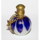 An opaline glass scent bottle