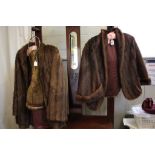 Two fur jackets and a stole