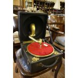 A Decca Picnic Gramophone, with Crescendo Junior sound box