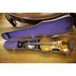 A violin made in the style of Maggini, labelled "Nachahmung von Maggini Fecit anno 1647" , length of