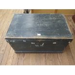 A painted pine chest, 80cm x 58cm x 44cm