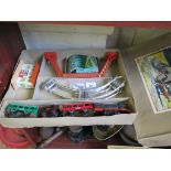 A Biller E172 German tinplate clockwork passenger train set in original lidded box