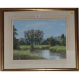 Don Kinrade Four country landscapes Pastel and watercolour, signed 32cm x 42cm (4)