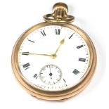 A good plated gentleman's open face pocket watch