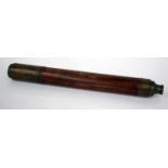 A LATE 19/EARLY 20TH CENTURY SINGLE DRAWER TELESCOPE, 91cm in length fully extended