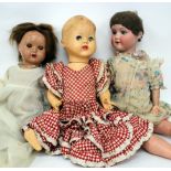 AN ARMOUR MARCIE  BISQUE HEADED DOLL size 6 1/2 together with a mid 20th century composite doll