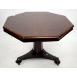 A VICTORIAN BAMBOO AND LACQUER PANEL INSET OCCASIONAL TABLE 47cm together with an oak box, a