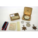 A GROUP OF THREE WORLD WAR II MEDALS to include The Italy Star, The 1939-1945 Star and The War Medal