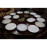 NINE T. GOODE & CO. PORCELAIN DINNER PLATES and a part Royal Crown Derby dinner service