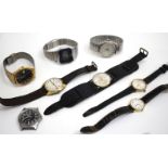 A COLLECTION OF WRISTWATCHES to include a C.W.C. Quartz British General Service watch with a black