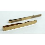 TWO 9 CARAT GOLD TIE CLIPS