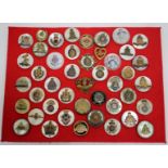 A COLLECTION OF MILITARY SWEETHEART BROOCHES to include RAF., Egypt, Lincolnshire, Scots Guard,