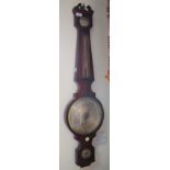 A 19TH CENTURY MAHOGANY DIAL BAROMETER by Somalvico and Son, 37 Charles Street, Hatton Garden,