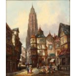 HENRY SCHAFER (1818-1873) 'FRANKFURT', oil on canvas, signed with a monogram lower left and dated