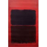 AFTER MARK ROTHKO, 'Light red over black', print, 75cm x 115cm, framed and glazed