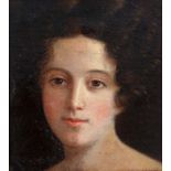 EARLY 19TH CENTURY ENGLISH SCHOOL Portrait of a Young Woman, oil on canvas, unsigned 26cm x 22cm