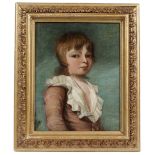 AN EARLY 19TH CENTURY CIRCLE OF JOHN HOPPNER 'Portrait of a young boy', oil on canvas in a gilded