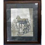 AN OLD, POSSIBLY 19TH CENTURY, PHOTOGRAPH depicting the horses of St Mark's, 40cm x 51cm together