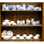 ASSORTED ABBEY BLUE AND WHITE WARE, Carlton ware, Masons Ironstone, Lustre ware, a Crown