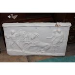 A LARGE CAST PLASTER WALL after the antique 80cm x 54cm