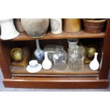 MISCELLANEOUS ITEMS TO INCLUDE a Royal Copenhagen vase, a pair of bookends in the form of globes,