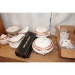 A LARGE SELECTION OF CERAMICS AND GLASSWARE including a Royal Worcester dinner service, a good