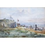 19TH CENTURY ENGLISH SCHOOL 'North Cliff, Southwold', watercolour, inscribed and dated 1894, 16.