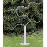 PAUL MARGETTS (20TH / 21ST CENTURY SCHOOL) 'Seagulls', powder coated steel, 130cm wide x 146cm high