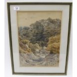 A GROUP OF 19TH CENTURY AND LATER WATERCOLOURS to include a seascape with sailing ships at a